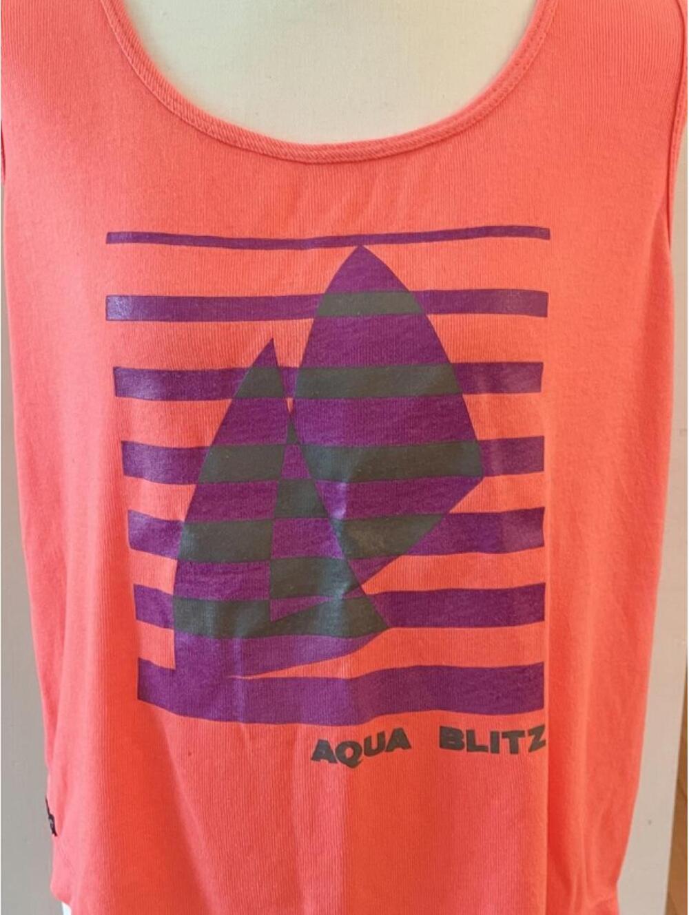 Vintage 80s Sporting Life by Catalina Neon Tank Top